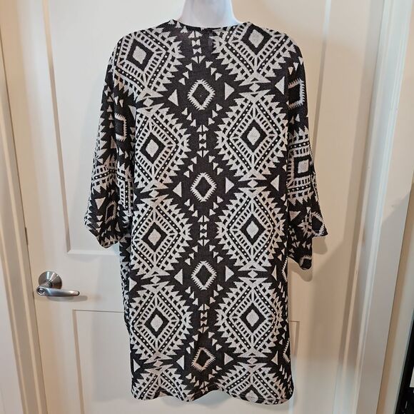 Divided Open Front Cardigan sz M oversized - Picture 5 of 6